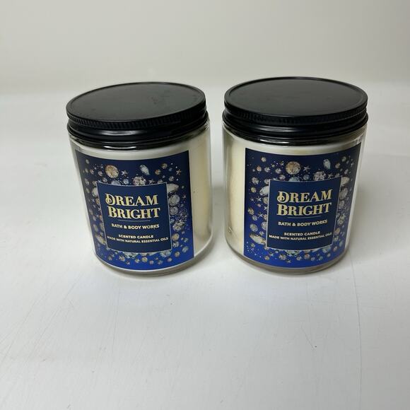 Bath & Body Works Single Wick Candle Lot Of 2 Dream Bright 7oz - Picture 1 of 5
